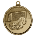 Antique Gold 2" Soccer High Relief Medal