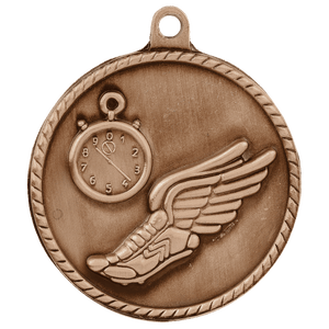 Antique Bronze 2" Track High Relief Medal