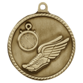 Antique Gold 2" Track High Relief Medal
