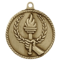 Antique Gold 2" Torch High Relief Medal