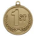 2" Antique Gold 1st Place High Relief Medal