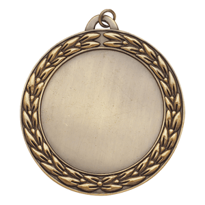 Antique Gold 2 2 3/4" Wreath 2" Insert Holder Medal