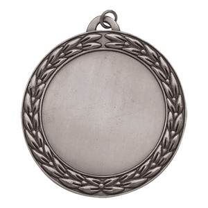 Antique Silver 2 2 3/4" Wreath 2" Insert Holder Medal