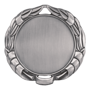 Antique Silver 2 3/4" Wreath 2" Insert Holder Medal (double sided)