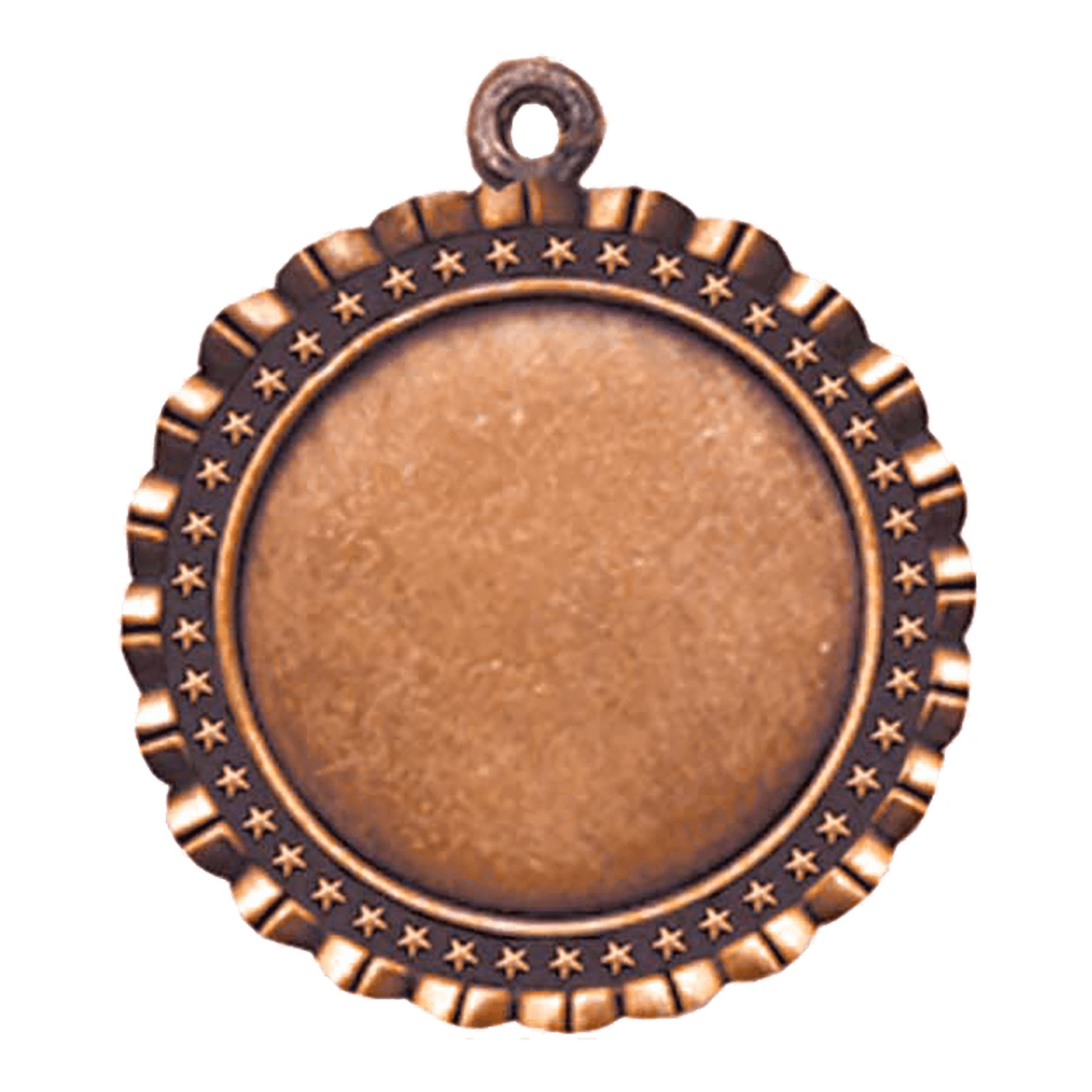 Antique Bronze 2 5/8" Star 2" Insert Holder Medal