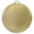Antique Gold 2 3/4" Half Wreath 2" Insert Holder Medal