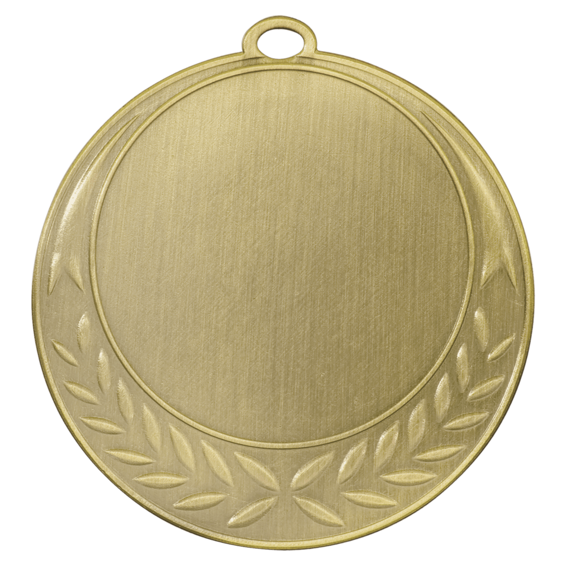 Antique Gold 2 3/4" Half Wreath 2" Insert Holder Medal