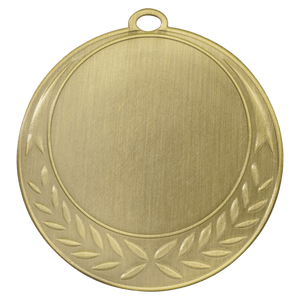 Antique Gold 2 3/4" Half Wreath 2" Insert Holder Medal