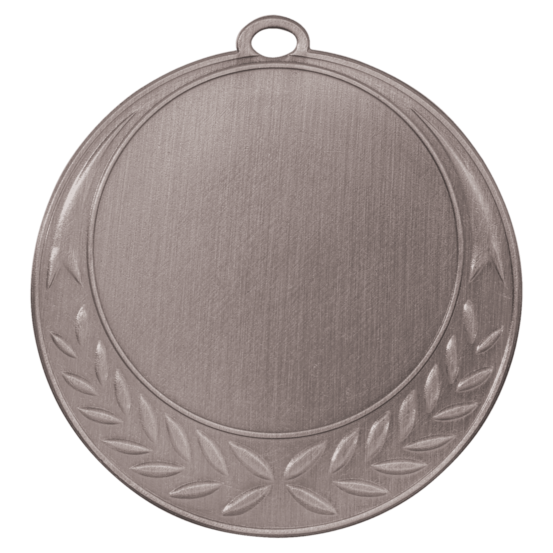 Antique Silver 2 3/4" Half Wreath 2" Insert Holder Medal