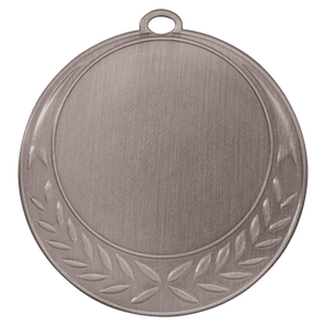Antique Silver 2 3/4" Half Wreath 2" Insert Holder Medal