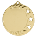 Bright Gold 2 3/4" 3-Star 2" Insert Holder Medal