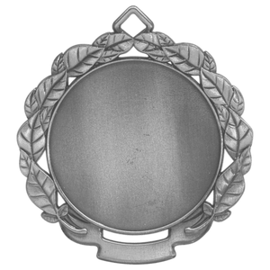 Antique Silver 2 3/4" Leaf 2" Insert Holder Medal