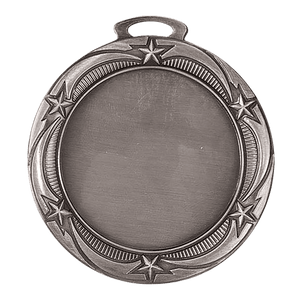 Antique Silver 2 3/4" Star 2" Insert Holder Medal