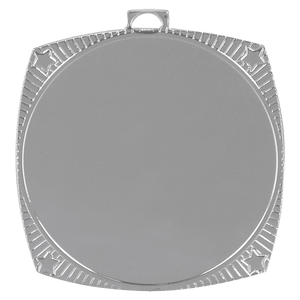 Bright Silver 2 1/8" Square Star 2" Insert Holder Medal