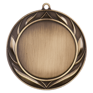 Antique Gold 2 3/4" Wreath 2" Insert Holder Medal