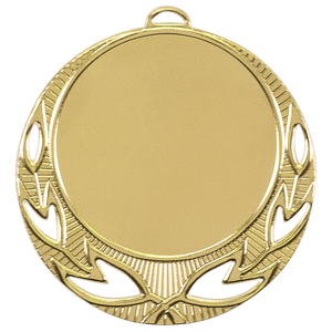 Bright Gold 2 3/4" Open Wreath 2" Insert Holder Medal