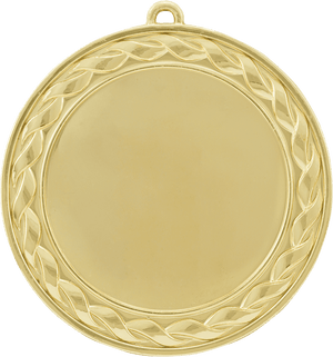 Bright Gold 2 3/4" Weave 2" Insert Holder Medal