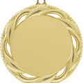 Bright Gold 2 3/4" Rosette 2" Insert Holder Medal