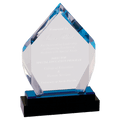Blue 7" Fusion Diamond Impress Acrylic with Glass Base