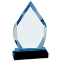 Blue 8" Fusion Diamond Impress Acrylic with Glass Base