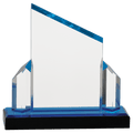 Blue 7" x 7" Beveled Post Impress Acrylic
