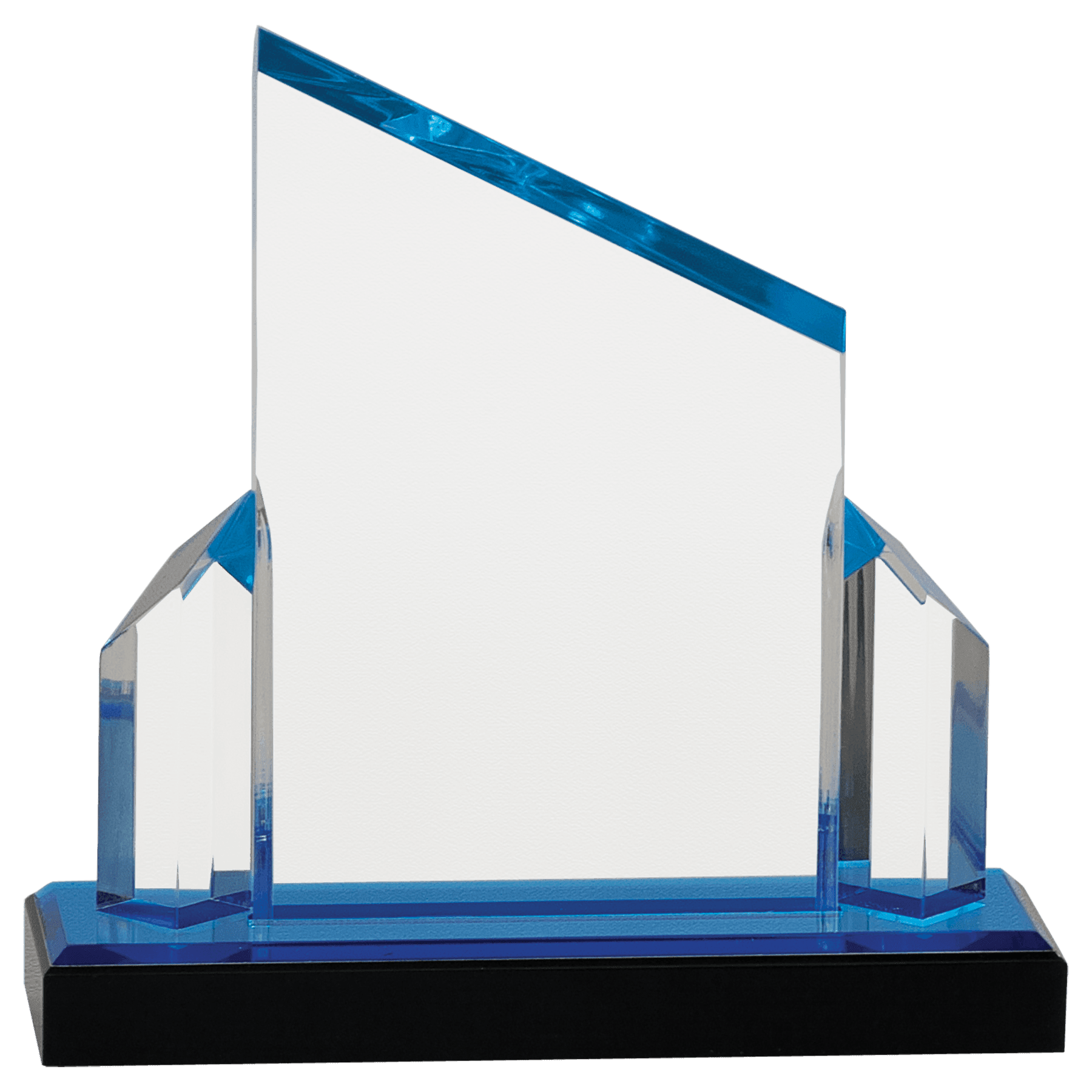Blue 7" x 7" Beveled Post Impress Acrylic