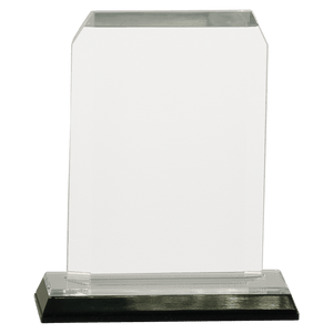 Silver 3 1/2" x 5 1/2" Clipped Corner Impress Acrylic