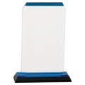 Blue 3 1/2" x 6 1/2" Clipped Corner Impress Acrylic
