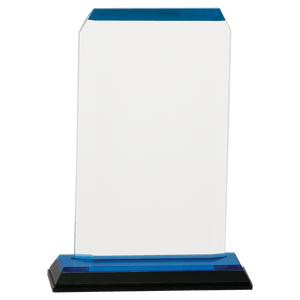 Blue 3 1/2" x 6 1/2" Clipped Corner Impress Acrylic
