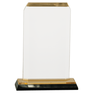 Gold 3 1/2" x 6 1/2" Clipped Corner Impress Acrylic