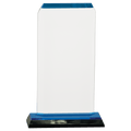 Blue 3 1/2" x 7 1/2" Clipped Corner Impress Acrylic