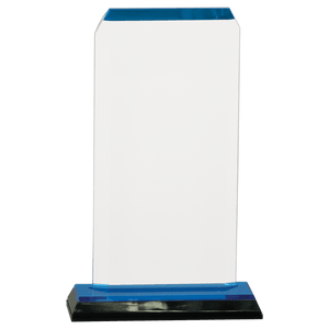 Blue 3 1/2" x 7 1/2" Clipped Corner Impress Acrylic