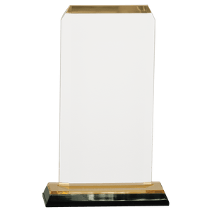 Gold 3 1/2" x 7 1/2" Clipped Corner Impress Acrylic