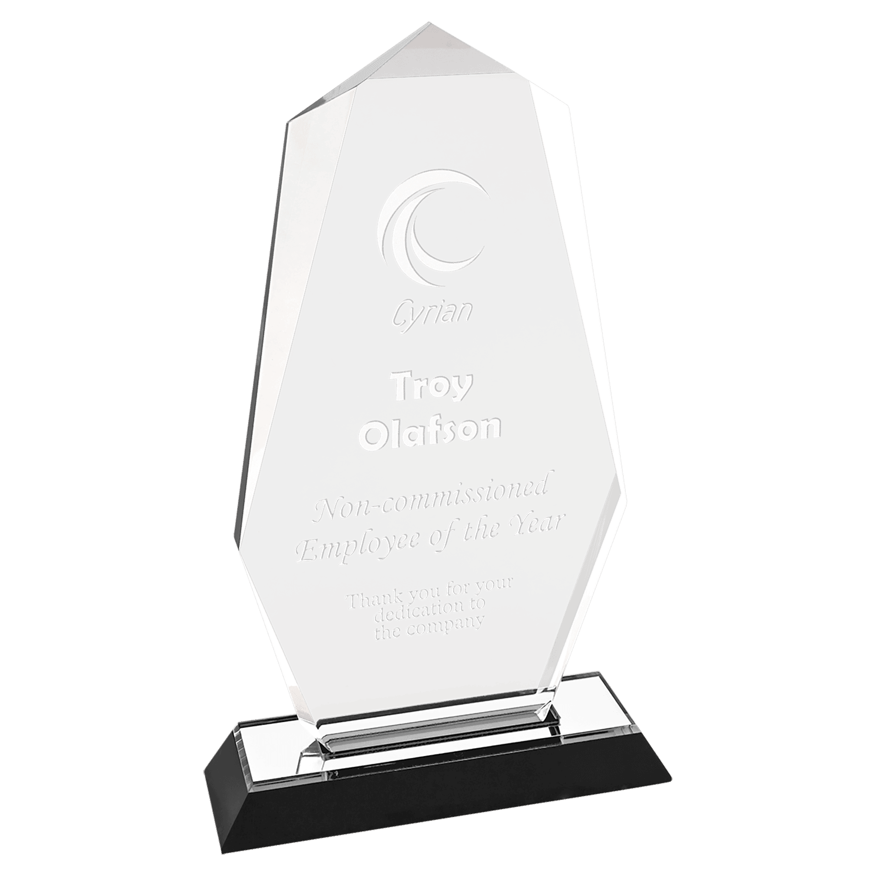 Silver 9" Octagon Point Impress Acrylic