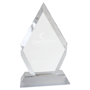 Silver 7" Base Diamond Impress Acrylic