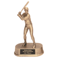 9" Antique Gold Male Baseball Resin