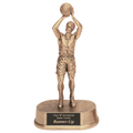 9 1/2" Antique Gold Male Basketball Resin