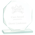 6 1/2" Octagon Jade Glass Award