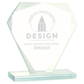 7" Cut Diamond Jade Glass Award