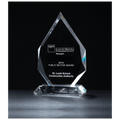 5" x 7 5/8" Flame Series Multi-Faceted Optical Crystal Award