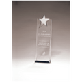 2 3/4" x 9" Crystal Trophy with Silver Star, Prism-3ffect