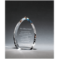 6" x 8" x 1 1/8" (Tapered) Crystal Flame with Jeweled Edge and Prism-Effect