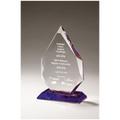 5" x 7 5/8" Flame Series Crystal with Prism-Effect Base