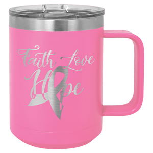 Pink Polar Camel 15 oz. Vacuum Insulated Mug with Slider Lid