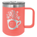Polar Camel 15 oz. Coral Vacuum Insulated Mug with Slider Lid