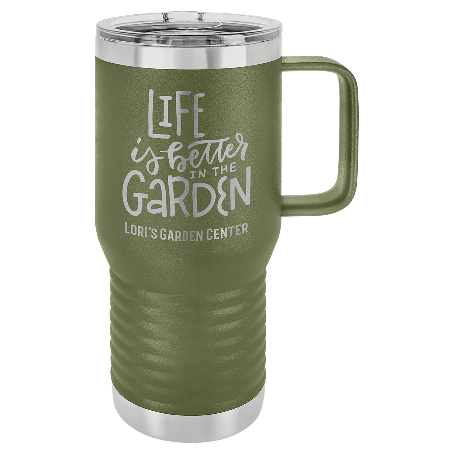 Polar Camel 20 oz. Olive Vacuum Insulated Travel Mug with Slider Lid