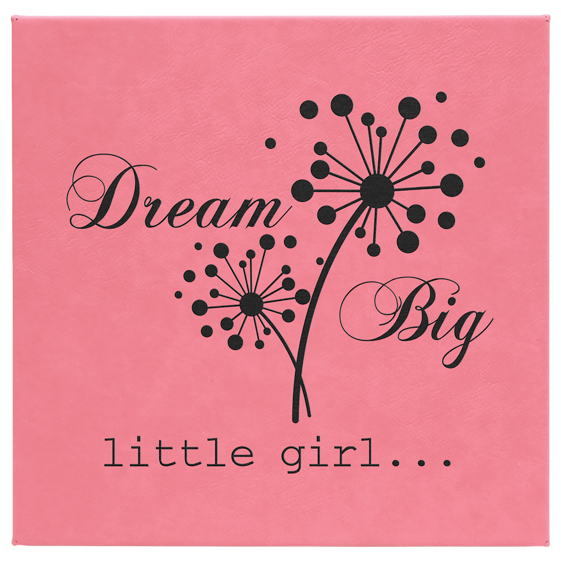 Pink 10" x 10" Laserable Leatherette Wall Decor with Sawtooth Hanger