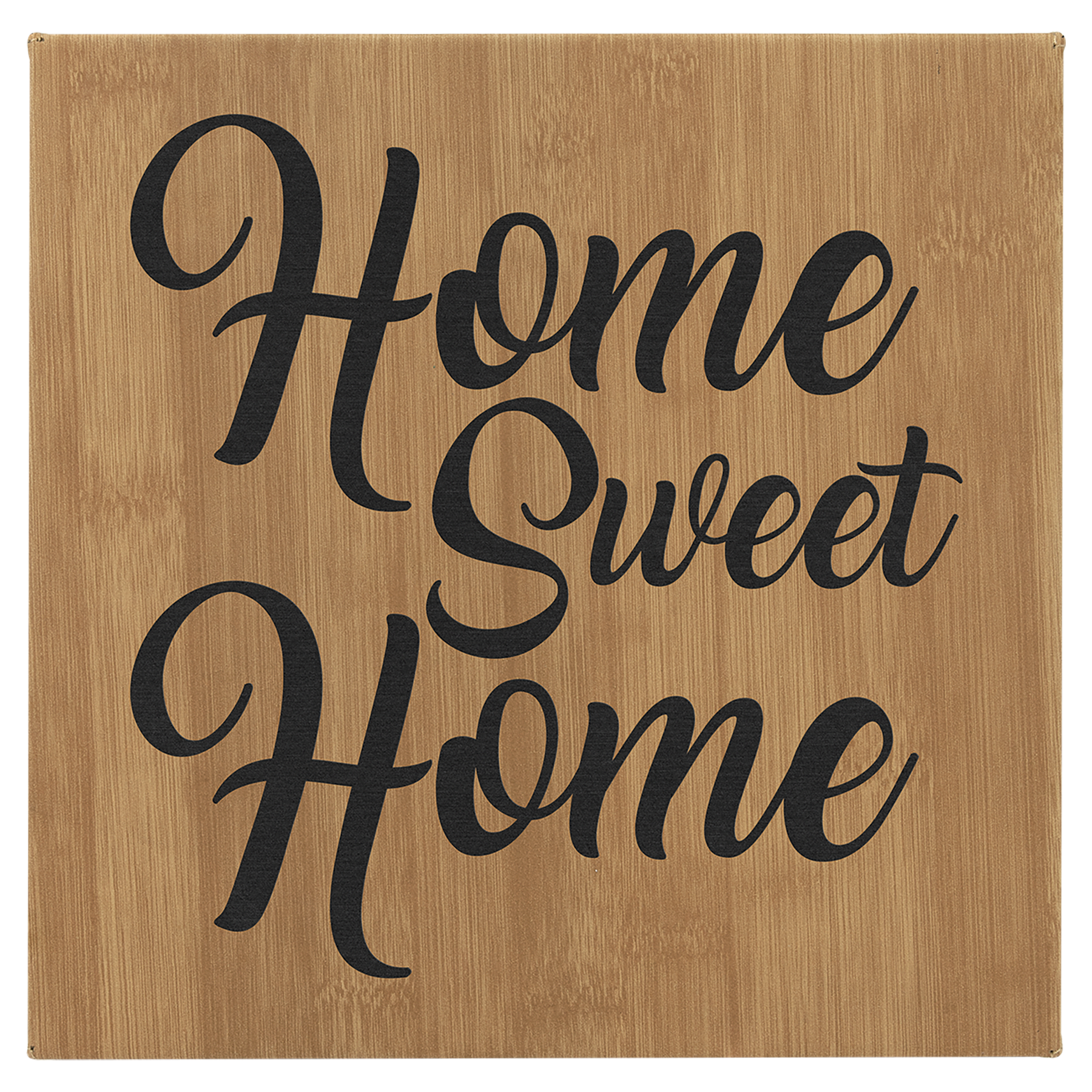Bamboo 10" x 10" Laserable Leatherette Wall Decor with Sawtooth Hanger