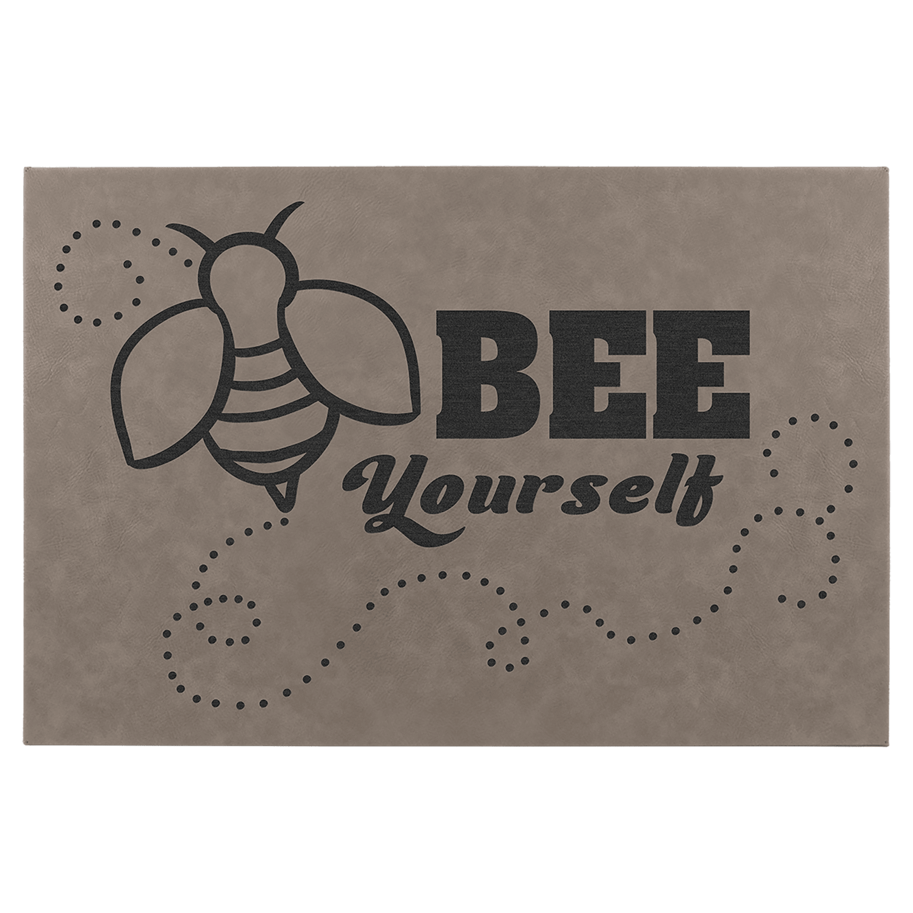 Gray 12" x 18" Laserable Leatherette Wall Decor with Sawtooth Hanger