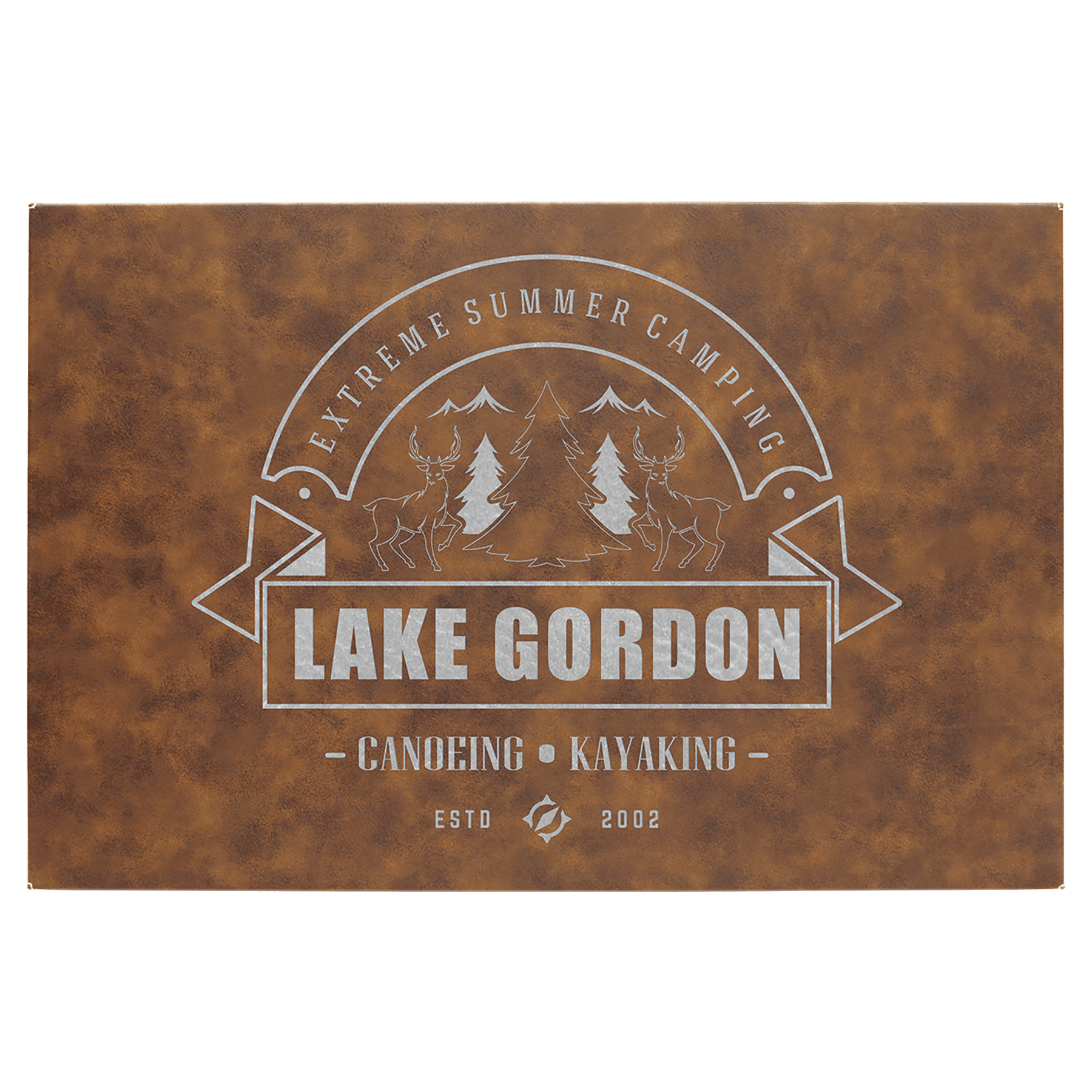 Rustic/Silver 12" x 18" Laserable Leatherette Wall Decor with Sawtooth Hanger